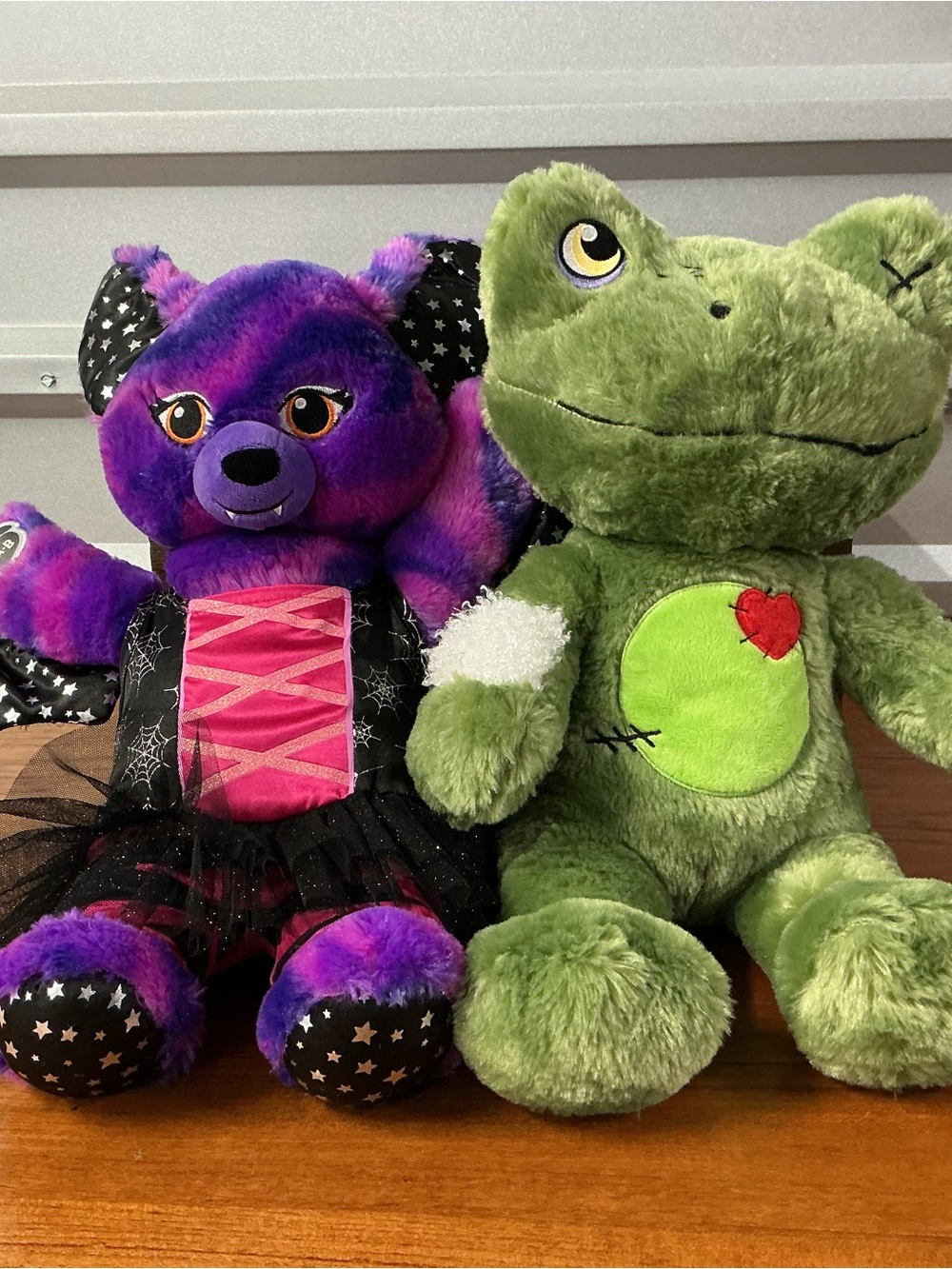 Build A Bear Halloween Pack Zombie Frog Starry Night Vampire Bear Plush Lot of 2